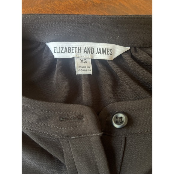 Elizabeth And James Black Jersey Knit Tiered Dress Size XS Long Sleeves - Picture 3 of 5